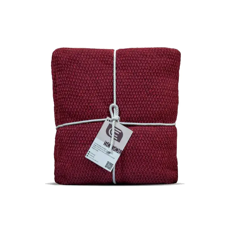 شال مبل کلکسیون سوگل سایز 220*180 سانتی متر رنگ زرشکی