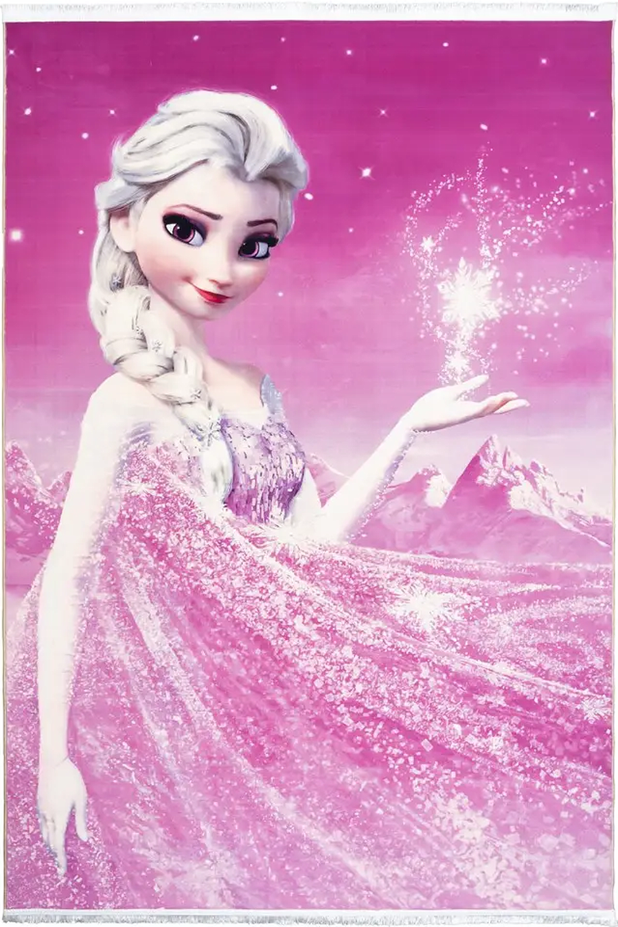 فرش محتشم اتاق کودک طرح آنا کد 101244 زمینه صورتی (غیربرجسته)