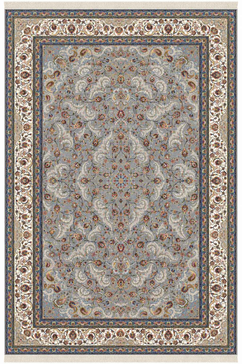 فرش ستاره کویر یزد 1000 شانه کلکسیون عالی قاپو کد HA52 زمینه 3030 (برجسته)