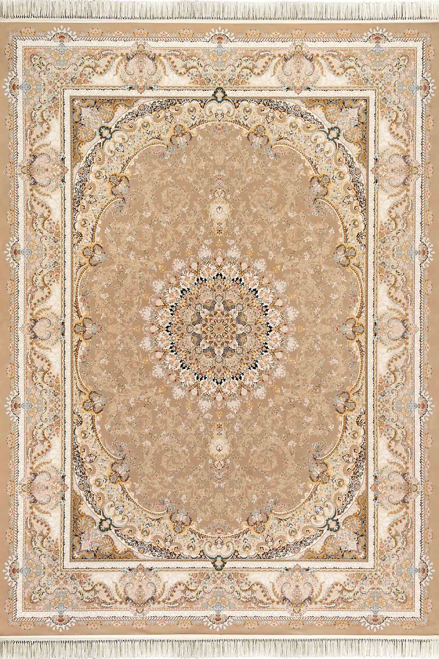 فرش داریوش 1500 شانه کلکسیون مینیاتور کد 1551 زمینه ترمه ای (برجسته)