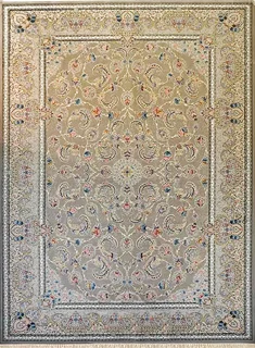 فرش ستاره کویر یزد 1000 شانه کد E40 زمینه 2037 (برجسته)