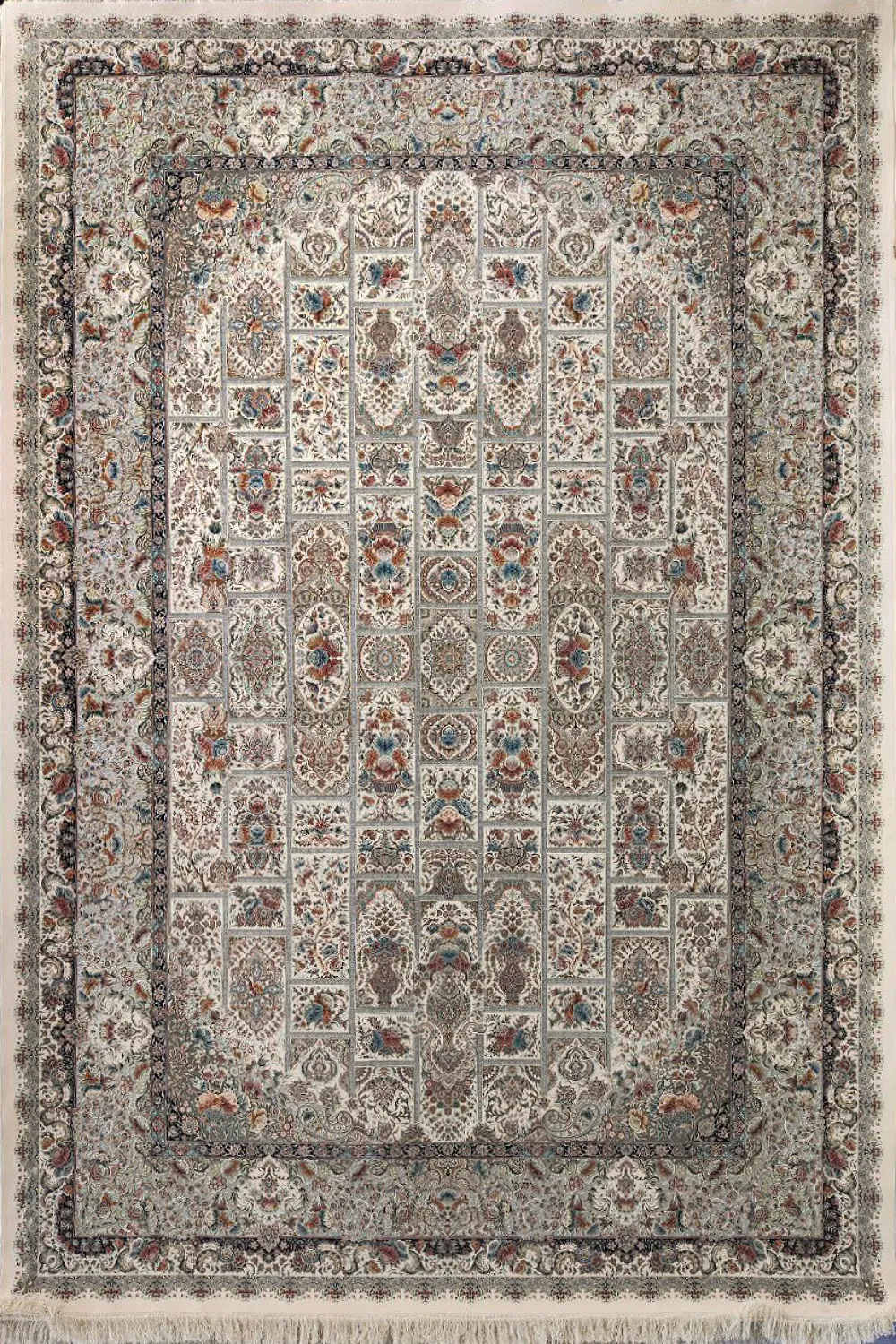 فرش ستاره کویر یزد 1500 شانه کلکسیون ستارگان کویر کد TX503 زمینه 1003 (برجسته)