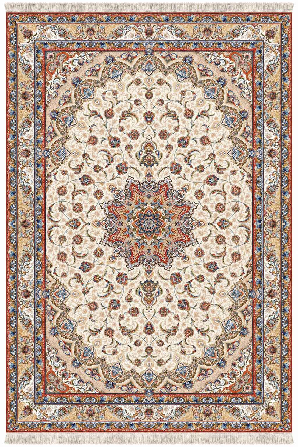 فرش ستاره کویر یزد 1000 شانه کلکسیون عالی قاپو کد HA50 زمینه 3002 (برجسته)