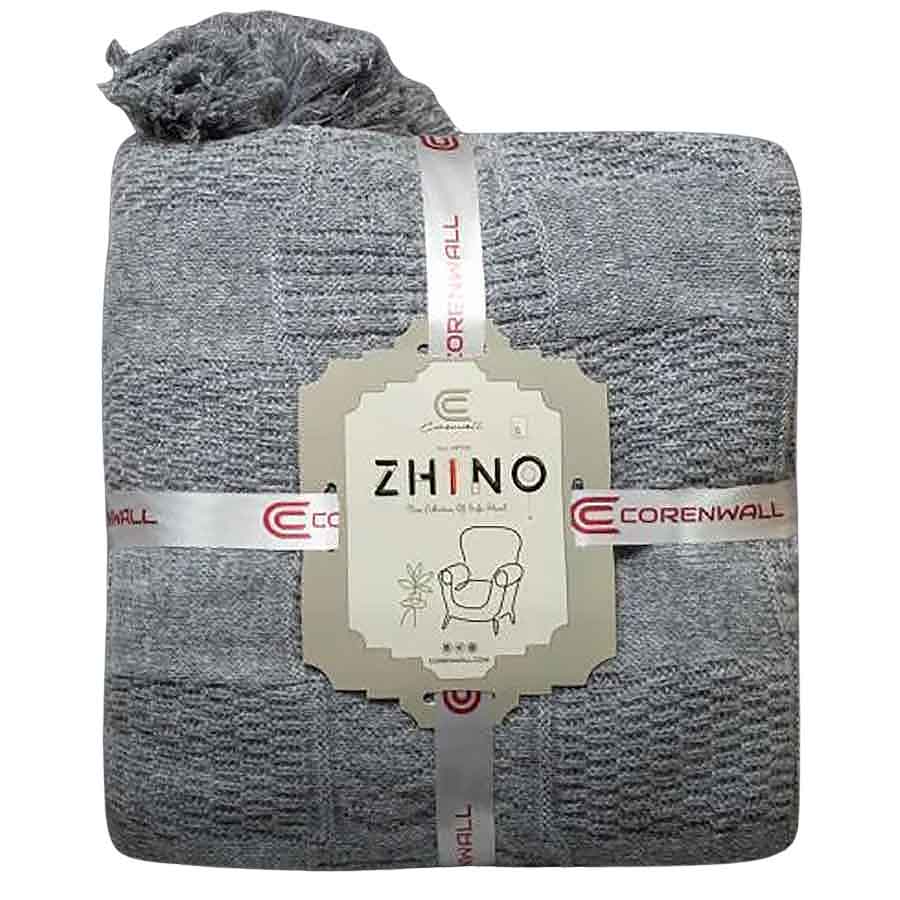 شال مبل کلکسیون ژینو سایز 180*140 سانتی متر رنگ طوسی