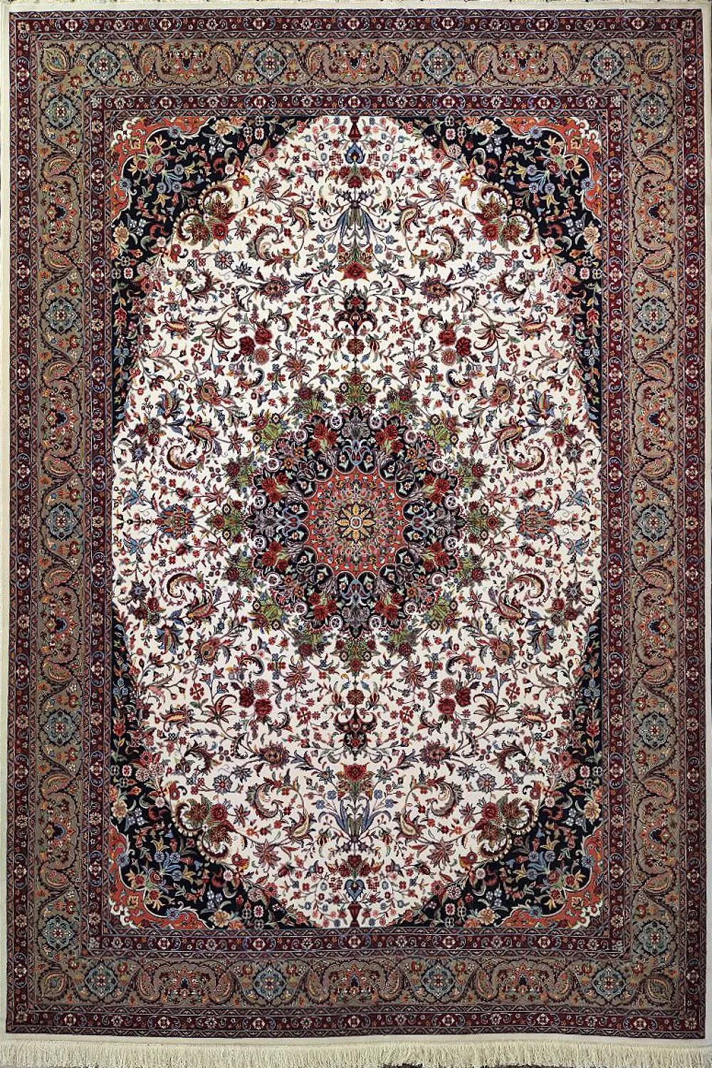 فرش ستاره کویر یزد 700 شانه کلکسیون شاهکار نوین کد N82 زمینه 2501 (غیربرجسته)