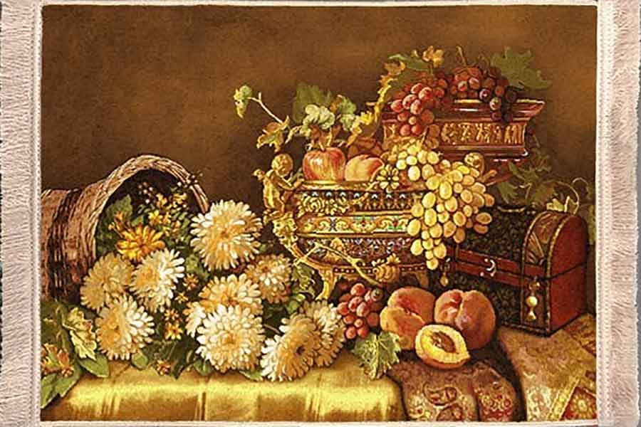 تابلوفرش ماشینی 1200 شانه طرح سبد میوه کد 4 (3 سایز)