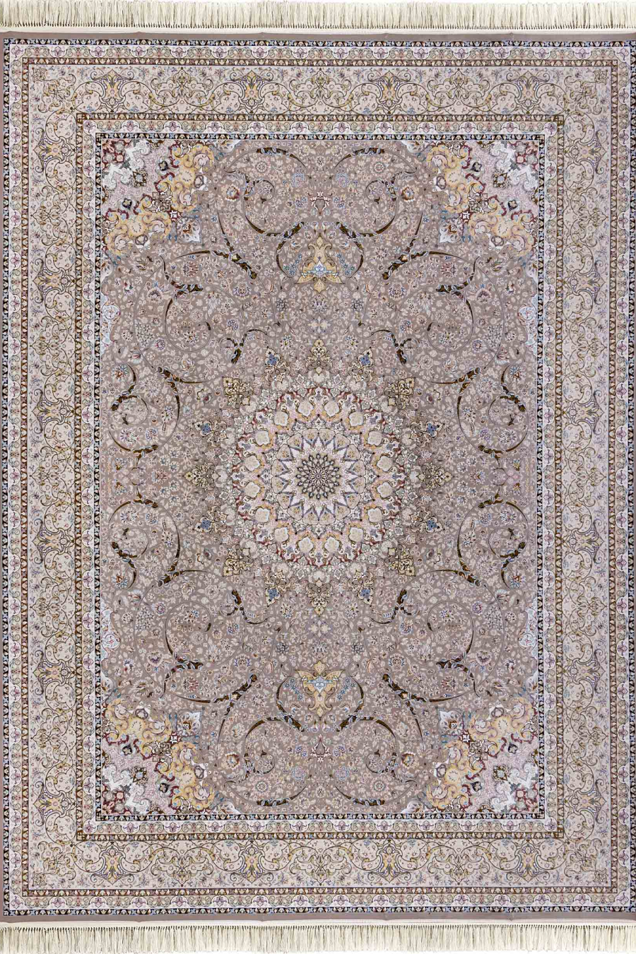 فرش داریوش 1500 شانه کلکسیون مینیاتور کد D1521 زمینه ترمه ای (برجسته)