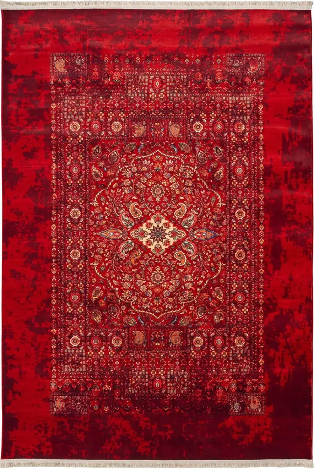 فرش محتشم کهنه نما 1000 شانه کد 901409 تمام رنگ (غیربرجسته)