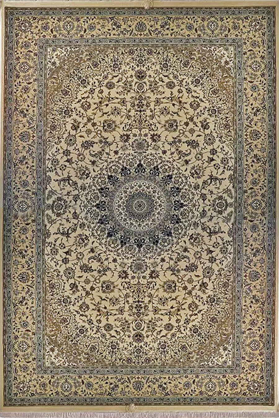 فرش ستاره کویر یزد 700 شانه کلکسیون زهره نوین کد H01 زمینه 1101 (غیربرجسته)