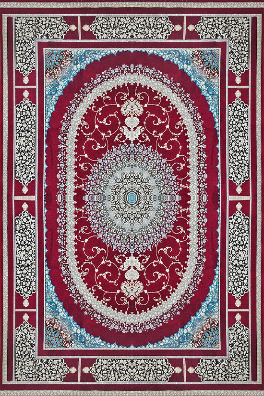 فرش ستاره پانیذ 700 شانه طرح شیرین زمینه رناسی (غیربرجسته)