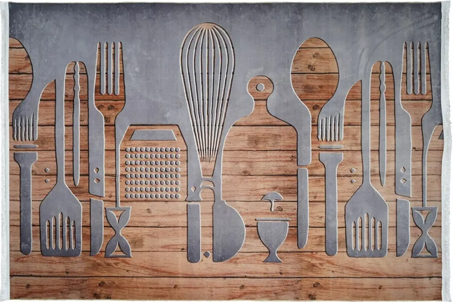 فرش محتشم آشپزخانه کد 101483 زمینه نسکافه ای (غیربرجسته)