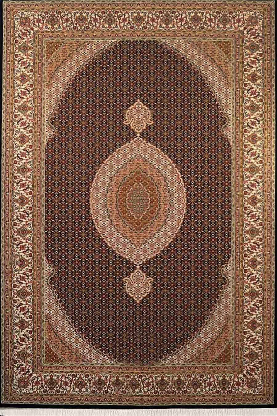 فرش ستاره کویر یزد 500 شانه کلکسیون ایساتیس کد I06 زمینه 8090 (غیربرجسته)