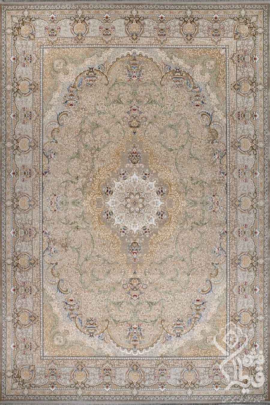 فرش قیطران 1200 شانه کلکسیون افسانه طرح فارد گل برجسته با نخ آکرلیک آلمان | خرید فرش قیطران قیمت کارخانه