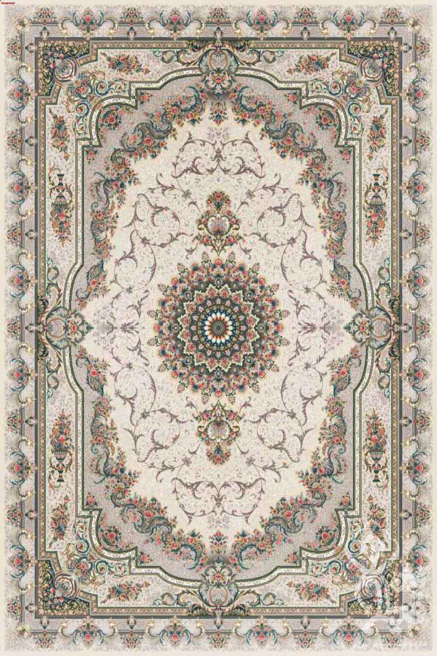 فرش قیطران 1500 شانه کلکسیون فردوس کد 538 (رنگبندی متنوع)