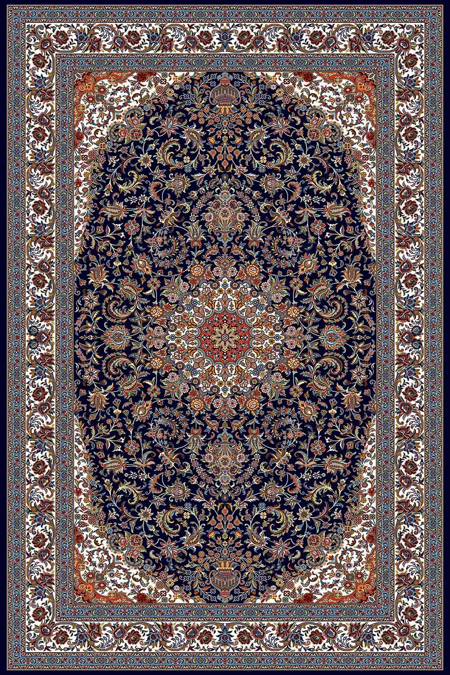 فرش ستاره کویر یزد 700 شانه کلکسیون شاهکار نوین کد N148 زمینه 2590