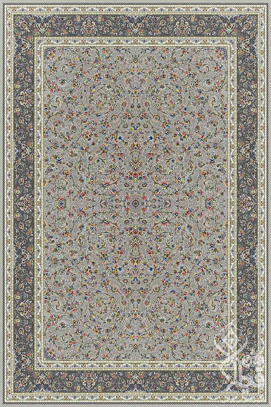 فرش قیطران 1500 شانه کلکسیون سوفیا طرح دارینا زمینه فیلی (برجسته)