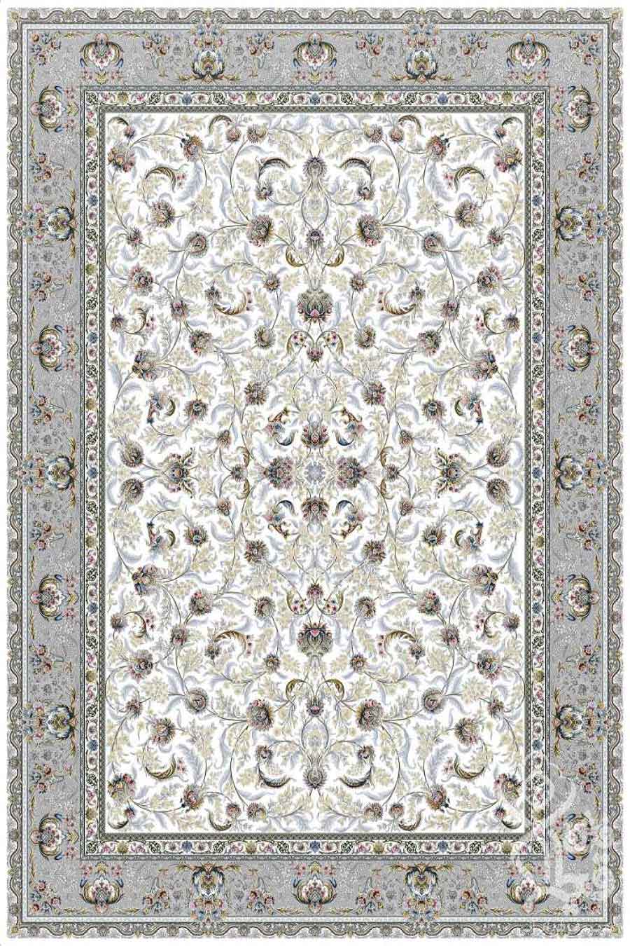 فرش قیطران 1500 شانه کلکسیون سوفیا طرح چکاوک زمینه کرم (برجسته)