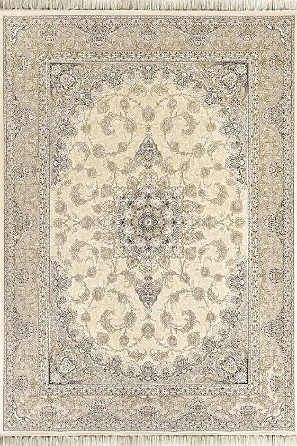 فرش داریوش 1200 شانه کلکسیون هیلتون کد 1201 زمینه کرم-طلایی (برجسته)