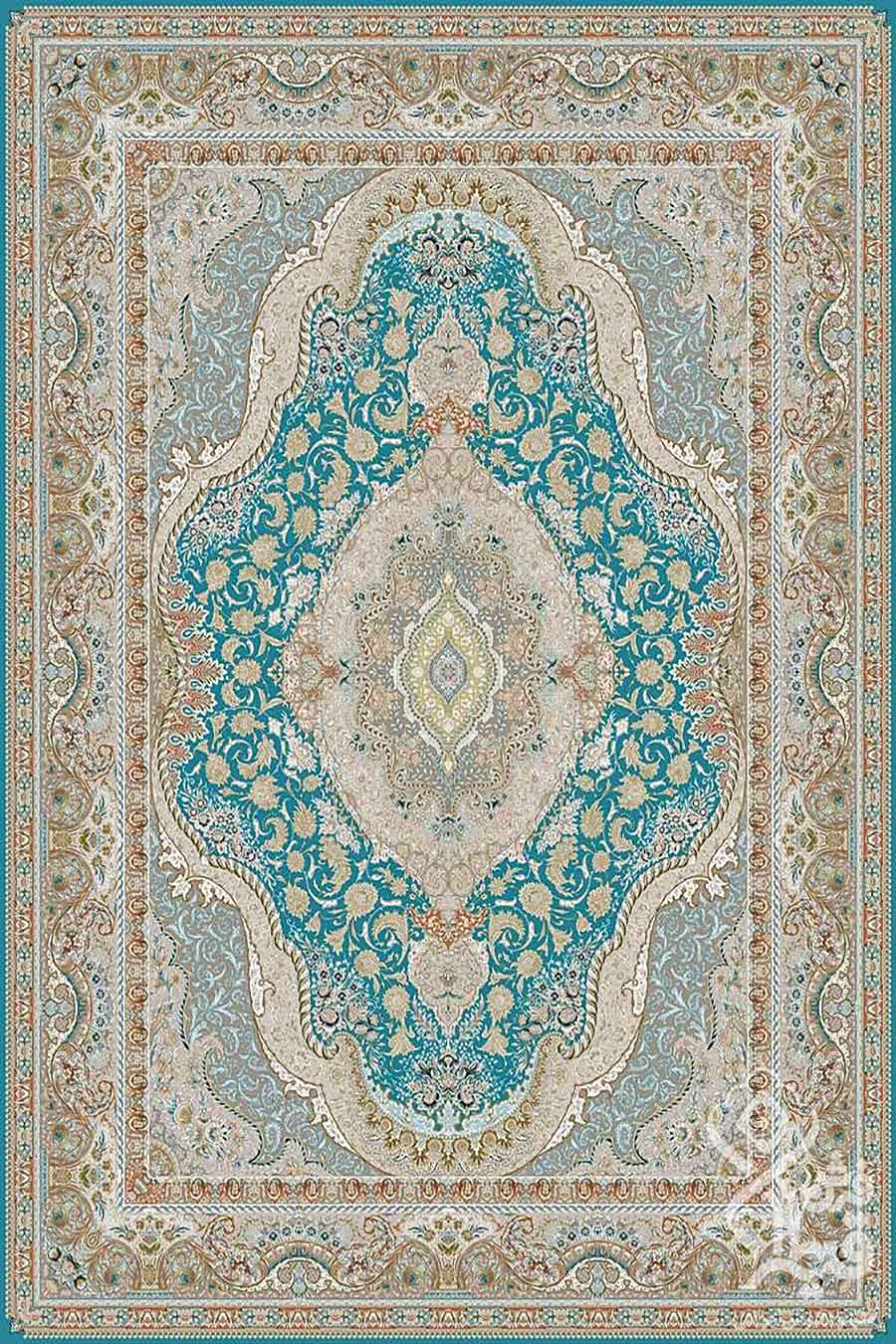 فرش قیطران 1200 شانه کلکسیون مهناز طرح اطلس زمینه لوکس با گل برجسته | خرید مستقیم با قیمت کارخانه