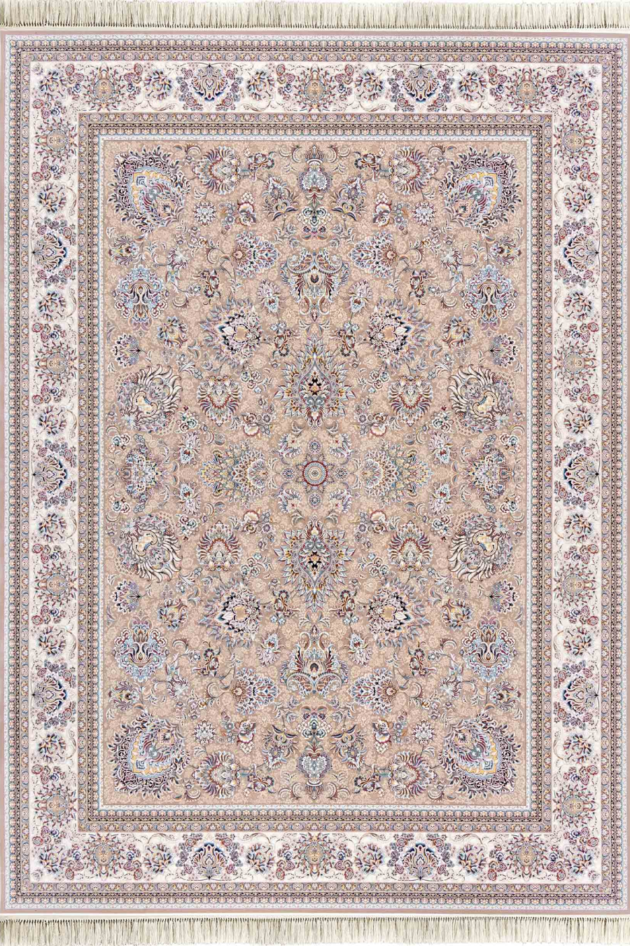 فرش داریوش 1500 شانه کلکسیون مینیاتور کد D1522 زمینه ترمه ای (برجسته)