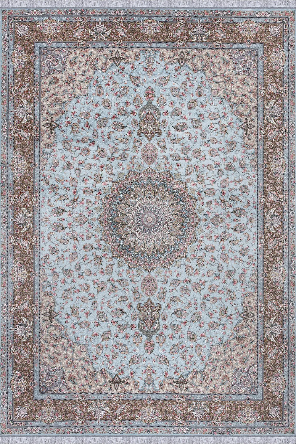 فرش مهدیان 1500 شانه کلکسیون والری کد 50202 زمینه الماسی (برجسته)