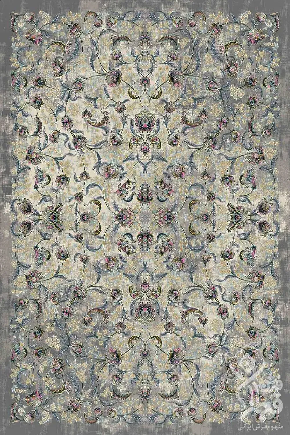 فرش قیطران 1200 شانه کلکسیون نوال طرح هما زمینه کرم هایبالک (برجسته)