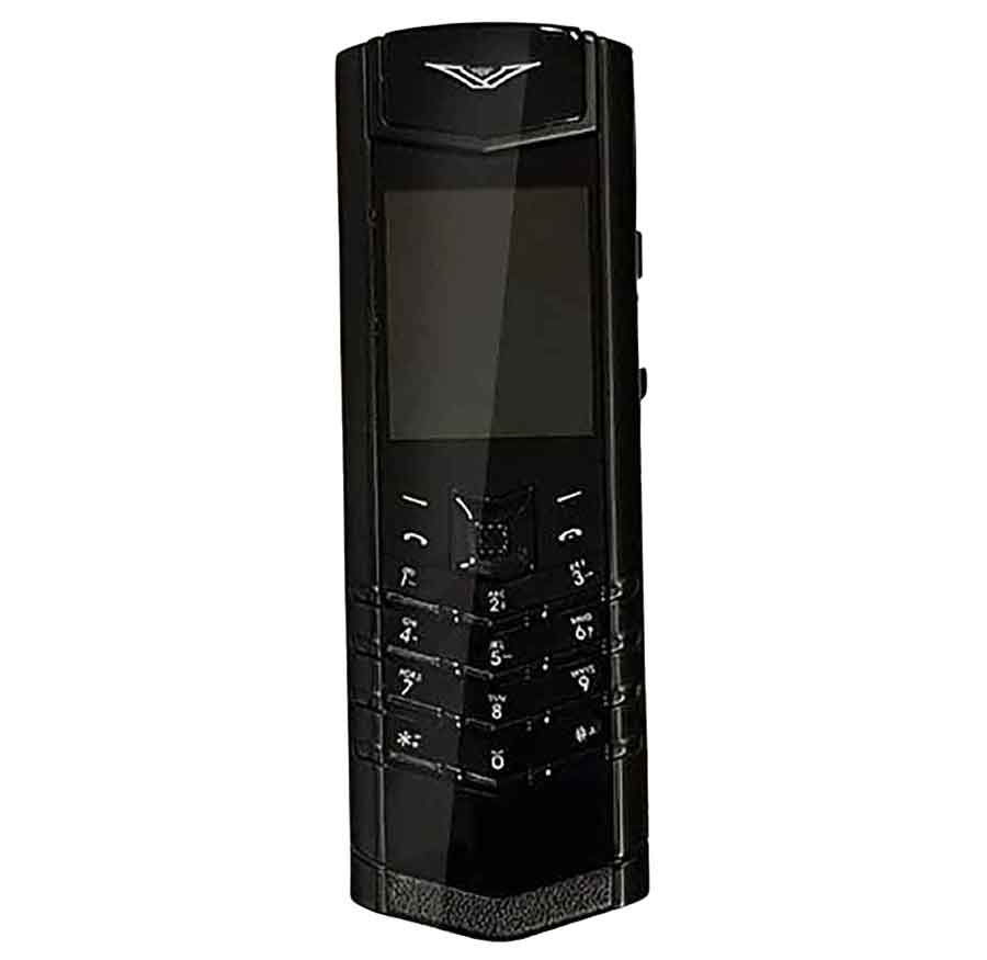 گوشی موبایل طرح ورتو VERTU رنگ مشکی براق دو سیم کارت با گارانتی شرکتی و ریجستری
