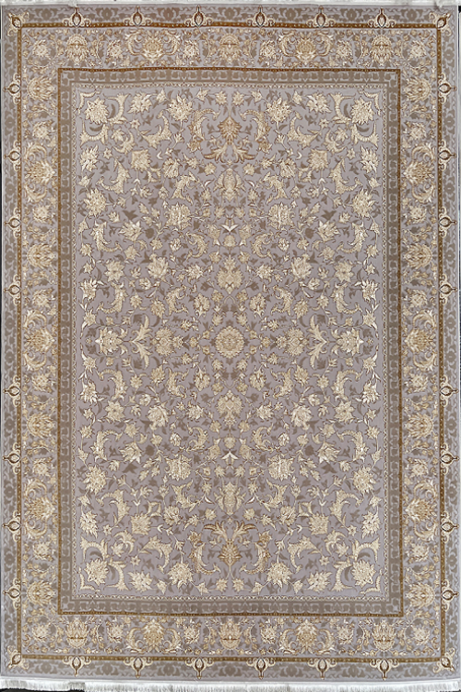 فرش باستان یزد 1200 شانه کد 16-10 زمینه ترمه ای (برجسته)