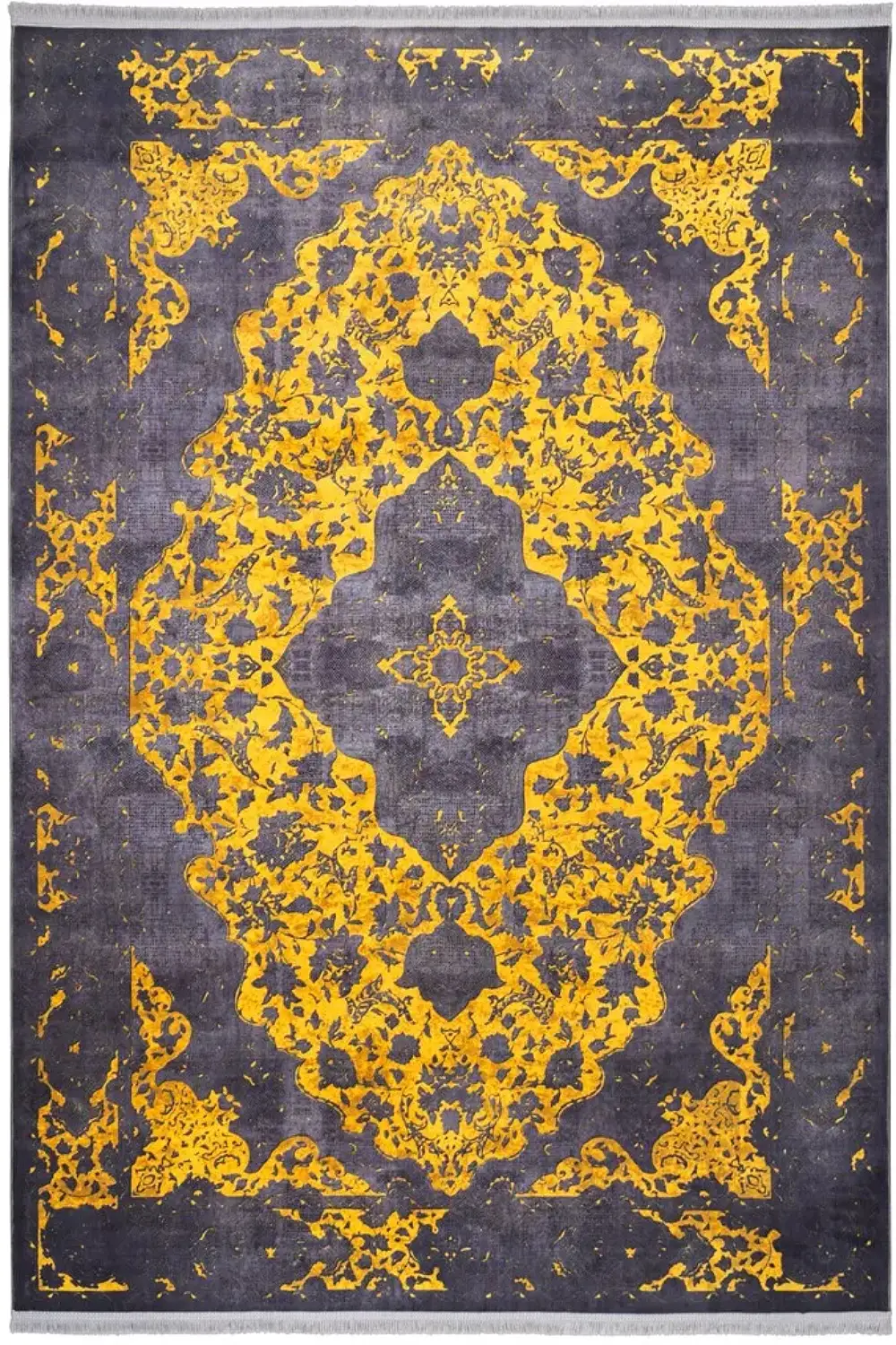 فرش محتشم کهنه نما 1000 شانه کد 900471 زمینه طوسی (غیربرجسته)