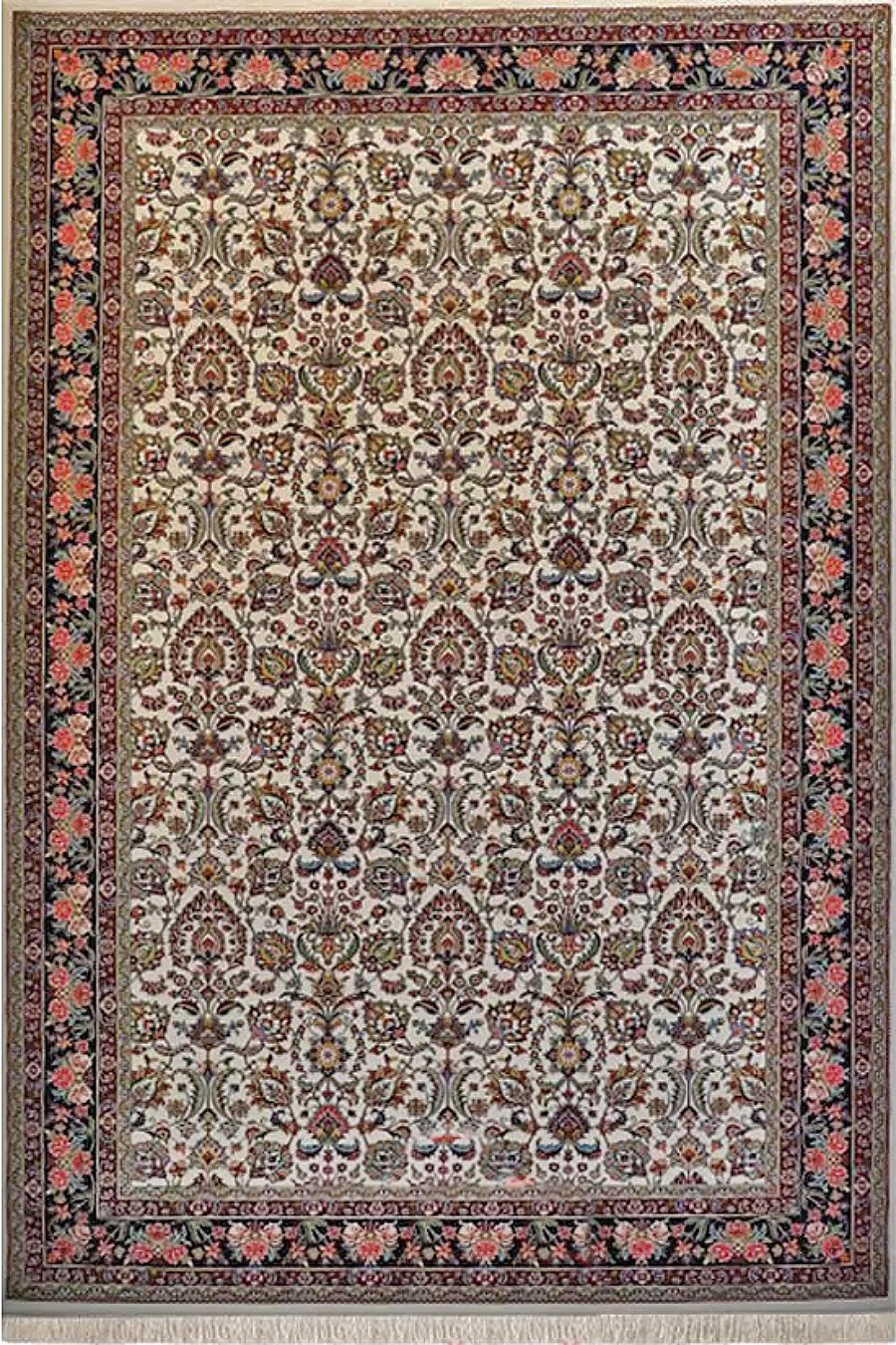 فرش ستاره کویر یزد 700 شانه کلکسیون شاهکار نوین کد N101 زمینه 2509 (غیربرجسته)