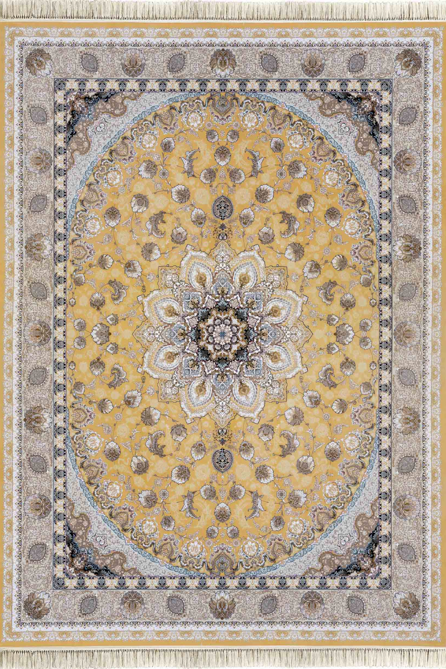 فرش داریوش 1500 شانه کلکسیون مینیاتور کد D1556 زمینه طلایی (برجسته)