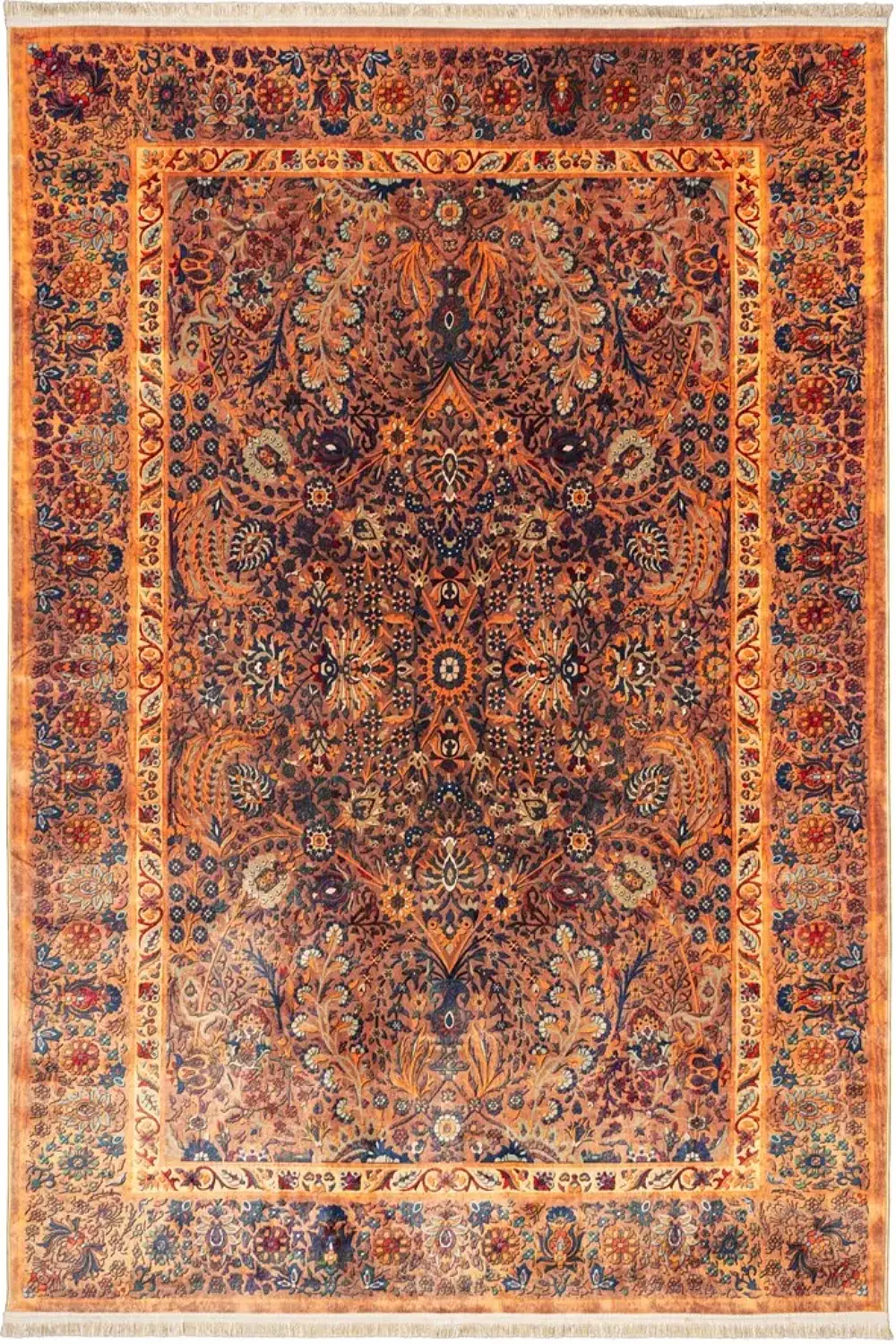 فرش محتشم کهنه نما 1000 شانه کد 900477 تمام رنگ (غیربرجسته)