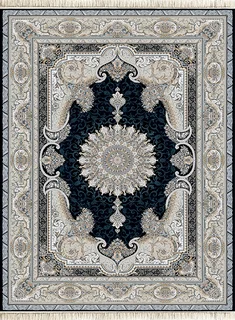فرش داریوش 1500 شانه کد 1571 زمینه سورمه ای (برجسته)