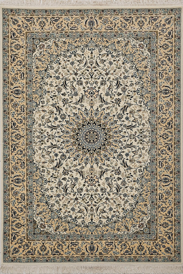 فرش ستاره کویر یزد 700 شانه کلکسیون زهره نوین کد H02 زمینه 1101 (غیربرجسته)