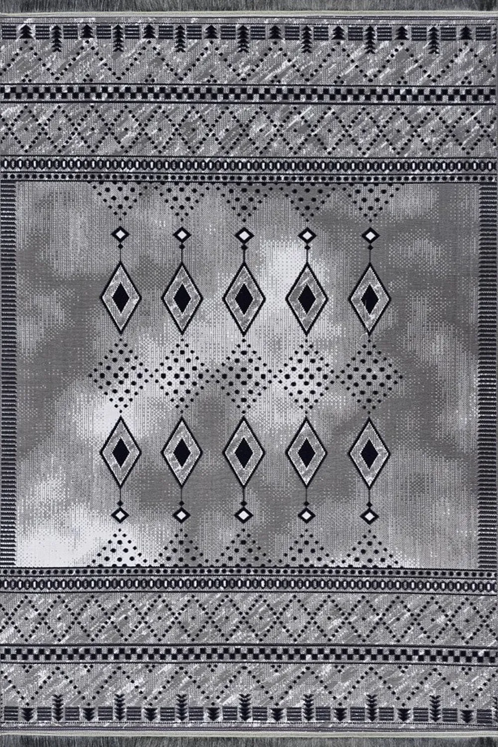 گلیم ماشینی جزیره کد 928 زمینه نقره ای (غیربرجسته)