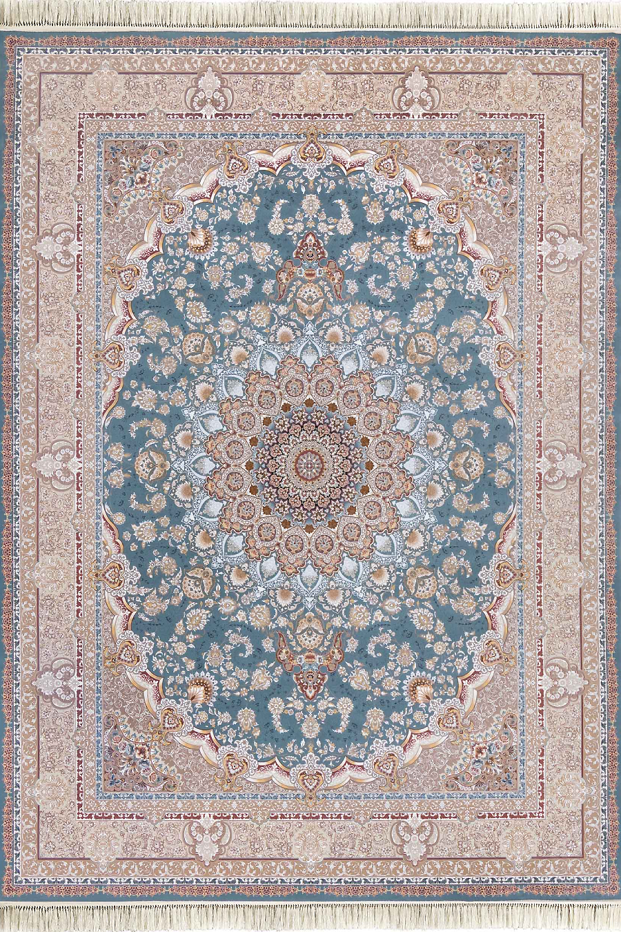 فرش داریوش 1500 شانه کلکسیون مینیاتور کد D1530 زمینه آبی (برجسته)