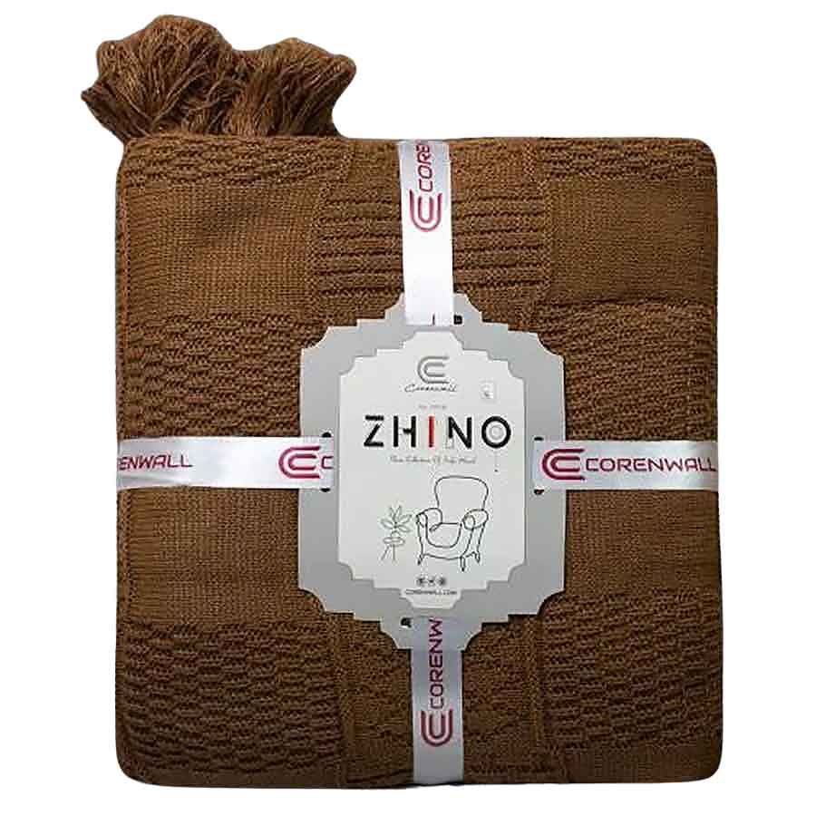شال مبل کلکسیون ژینو سایز 180*140 سانتی متر رنگ شتری