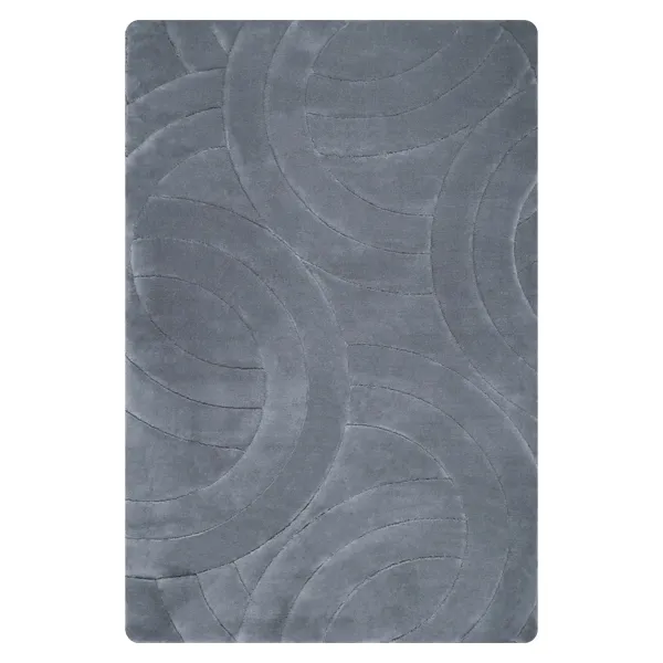 فرش زرباف سه بعدی پرزبلند طرح اپال زمینه طوسی (شگی)