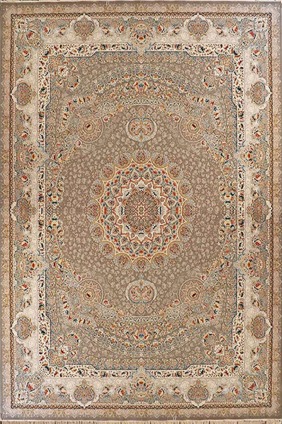 فرش ستاره کویر یزد 1500 شانه کلکسیون ستارگان کویر کد TX501 زمینه 1073 (برجسته)