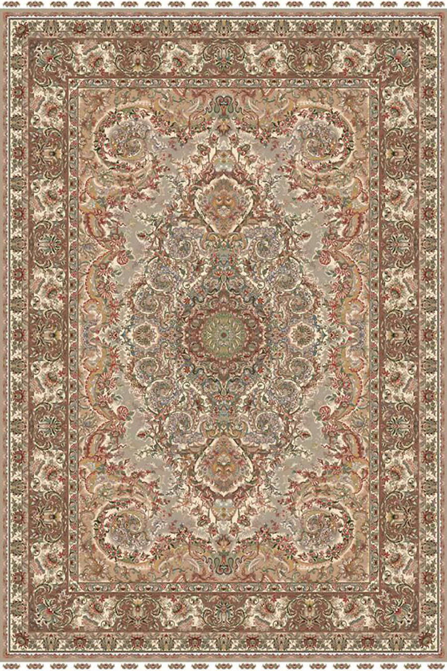 فرش ستاره کویر یزد 700 شانه کلکسیون شهریار کد Q23 زمینه 1083 (غیربرجسته)