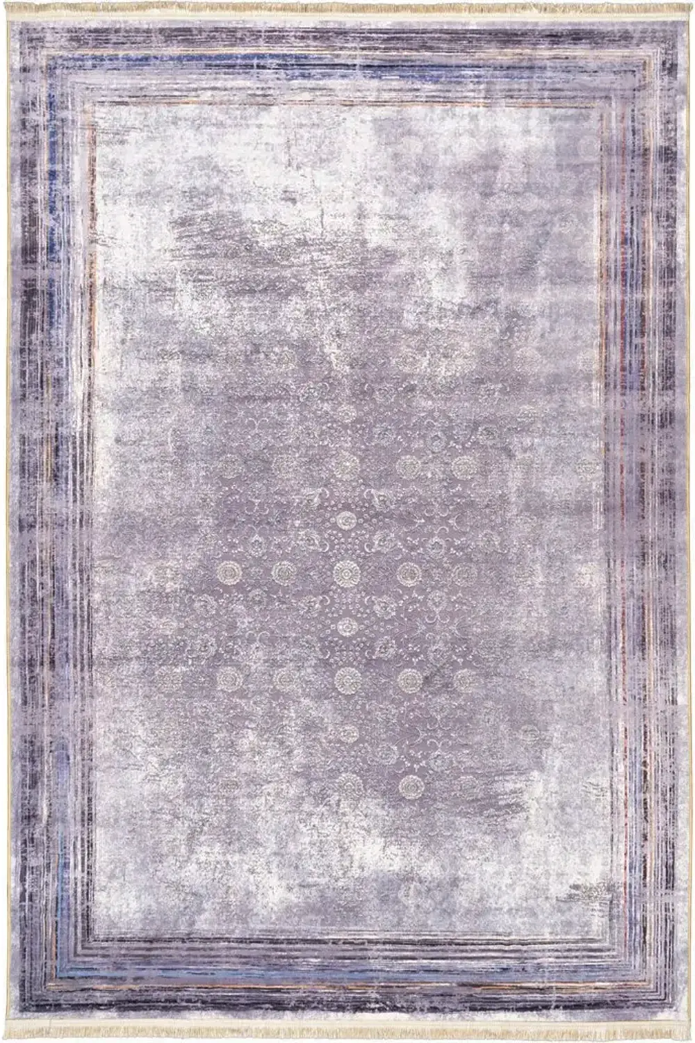 فرش محتشم کهنه نما 1000 شانه کد 900458 زمینه طوسی (غیربرجسته)