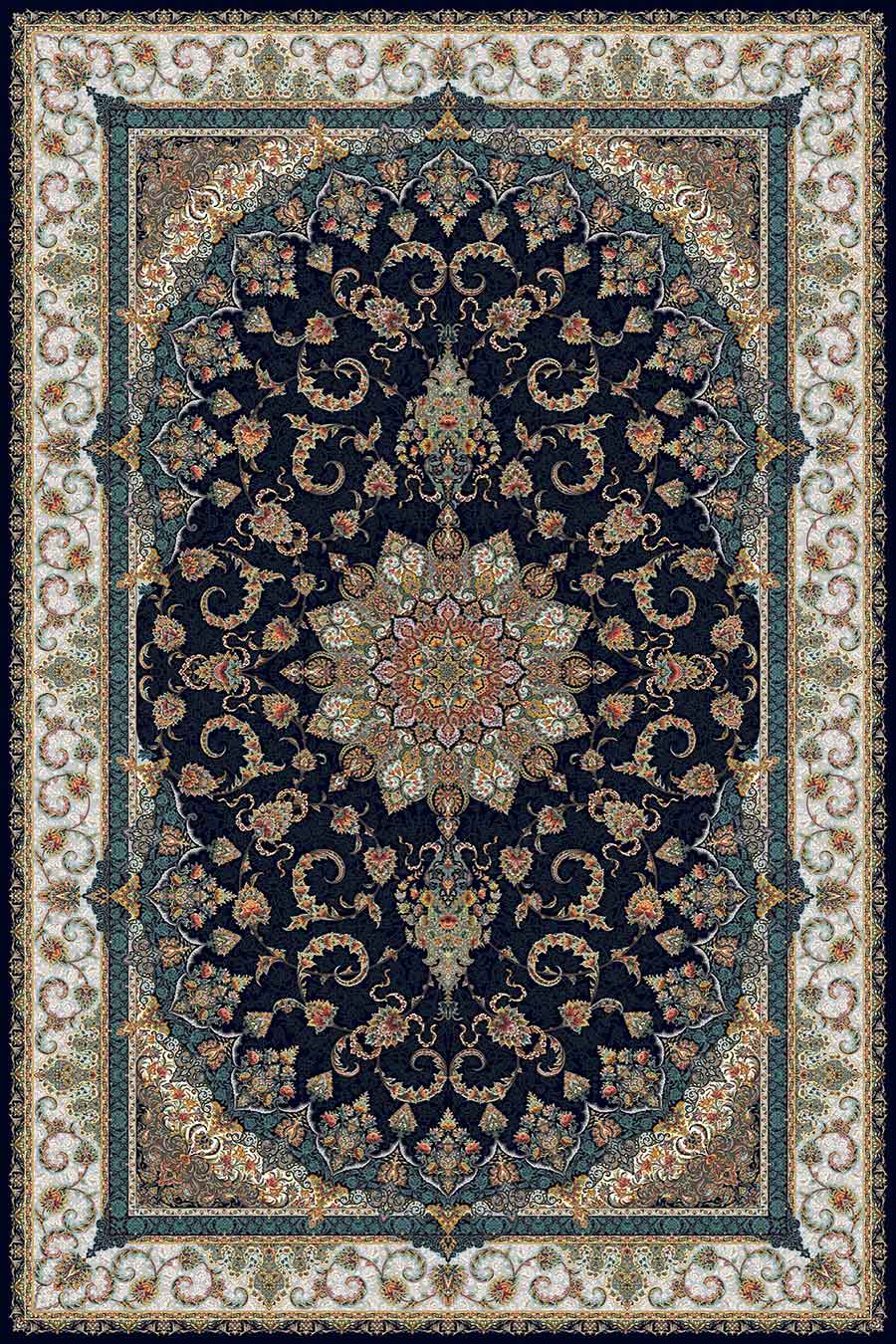 فرش ستاره کویر یزد 1500 شانه کلکسیون ستارگان کویر کد TX500 زمینه 1093 (برجسته)