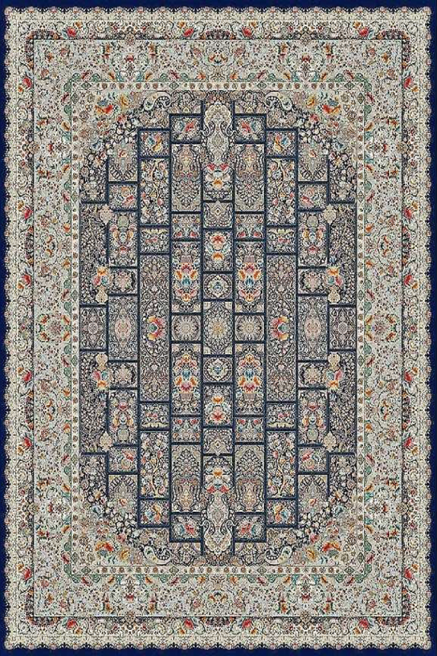 فرش ستاره کویر یزد 1500 شانه کلکسیون ستارگان کویر کد TX503 زمینه 1093 (برجسته)