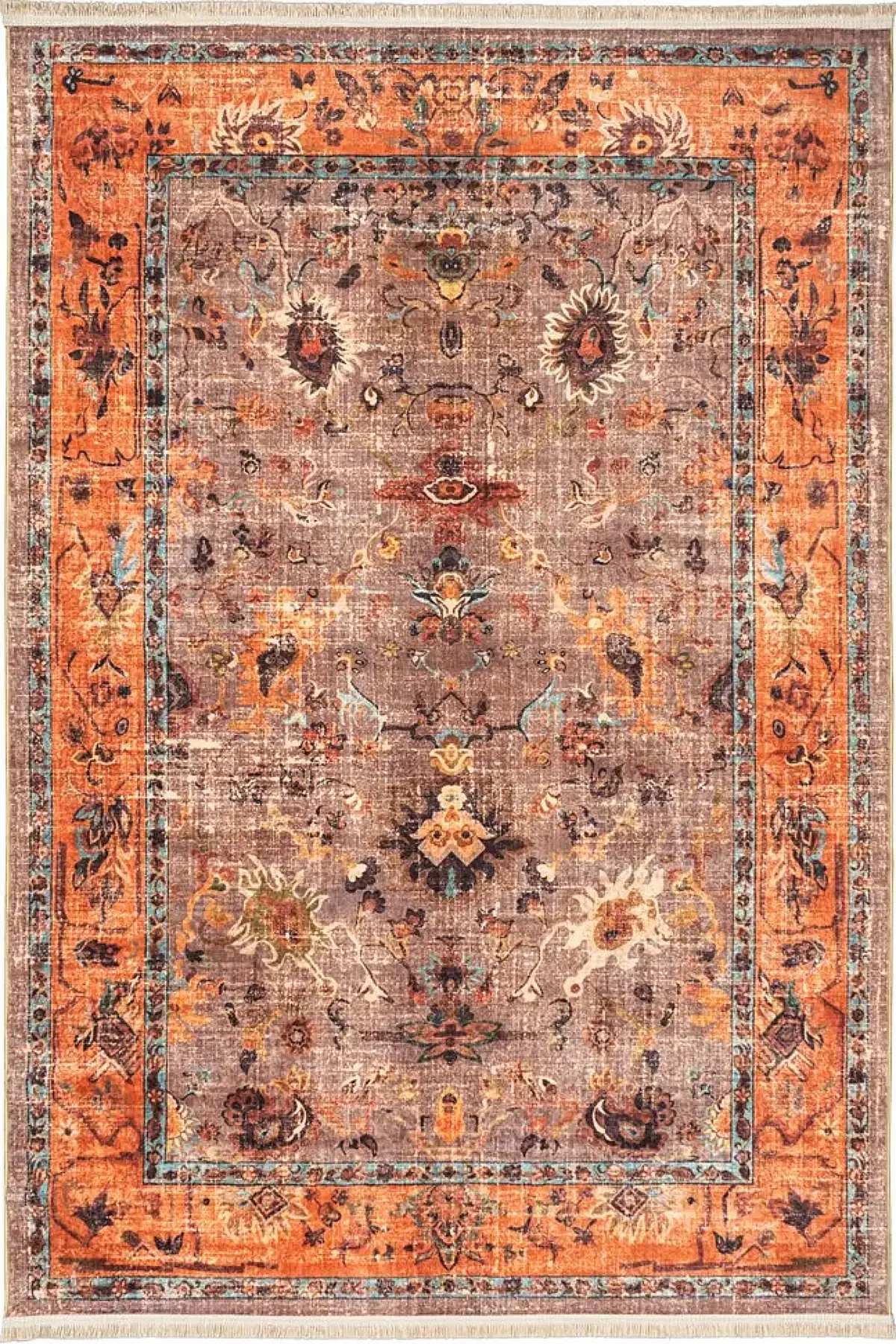 فرش محتشم 1000 شانه کلکسیون سنتی کد 901403 زمینه تمام رنگ (غیربرجسته)