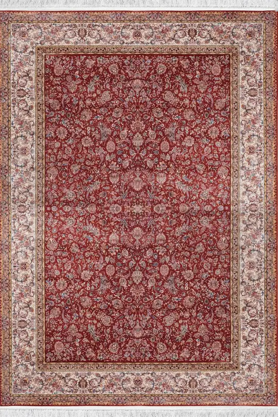 فرش بهشتی 1200 شانه ابریشمی کلکسیون ماهور کد 5504 زمینه رناسی (برجسته)