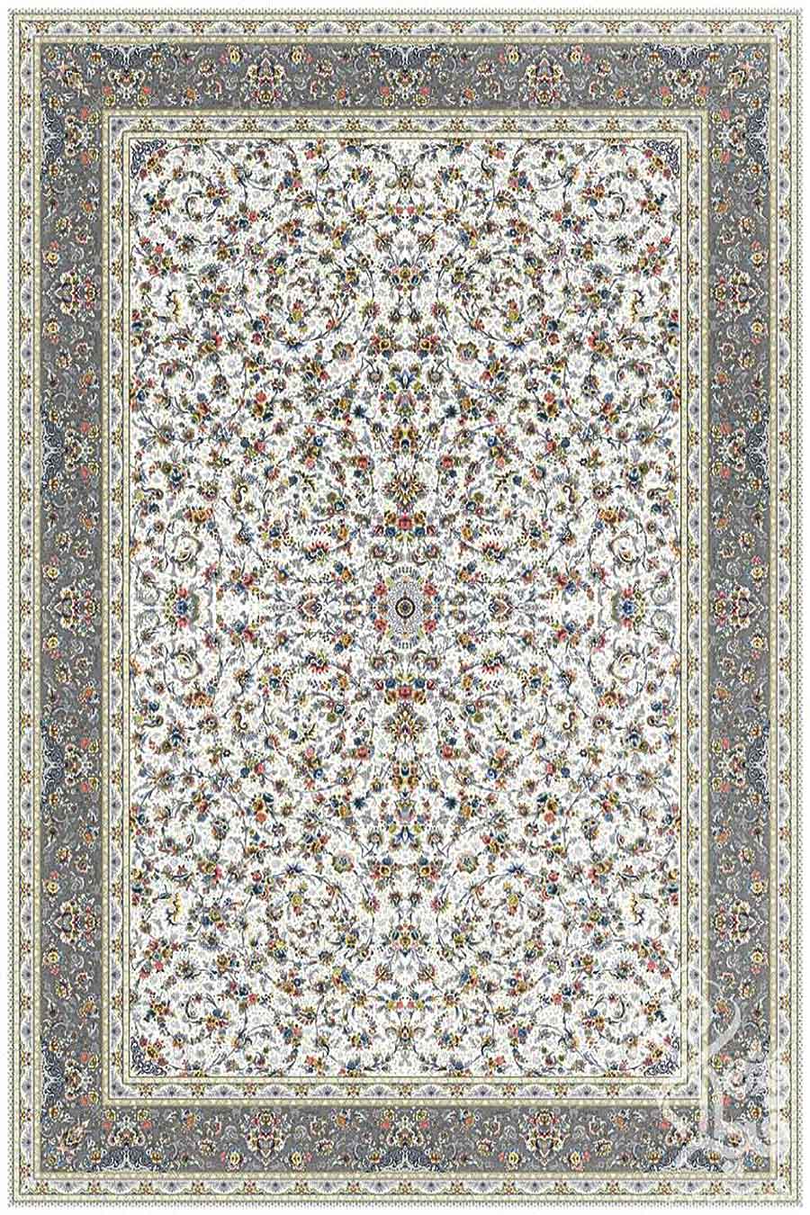 فرش قیطران 1500 شانه کلکسیون سوفیا طرح دارینا زمینه کرم (برجسته)