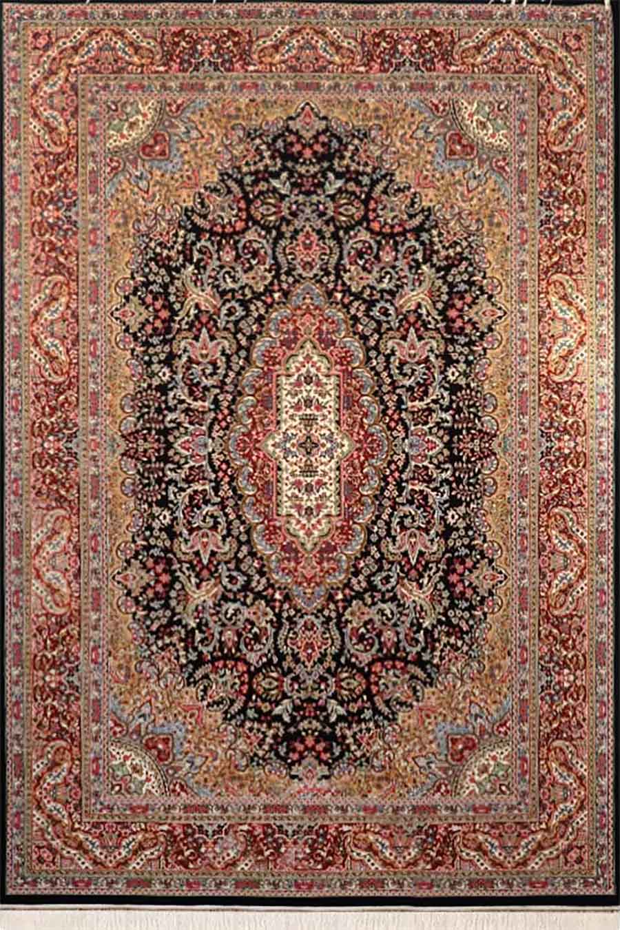 فرش ستاره کویر یزد 500 شانه کلکسیون ایساتیس کد K27 زمینه 8094 (غیربرجسته)