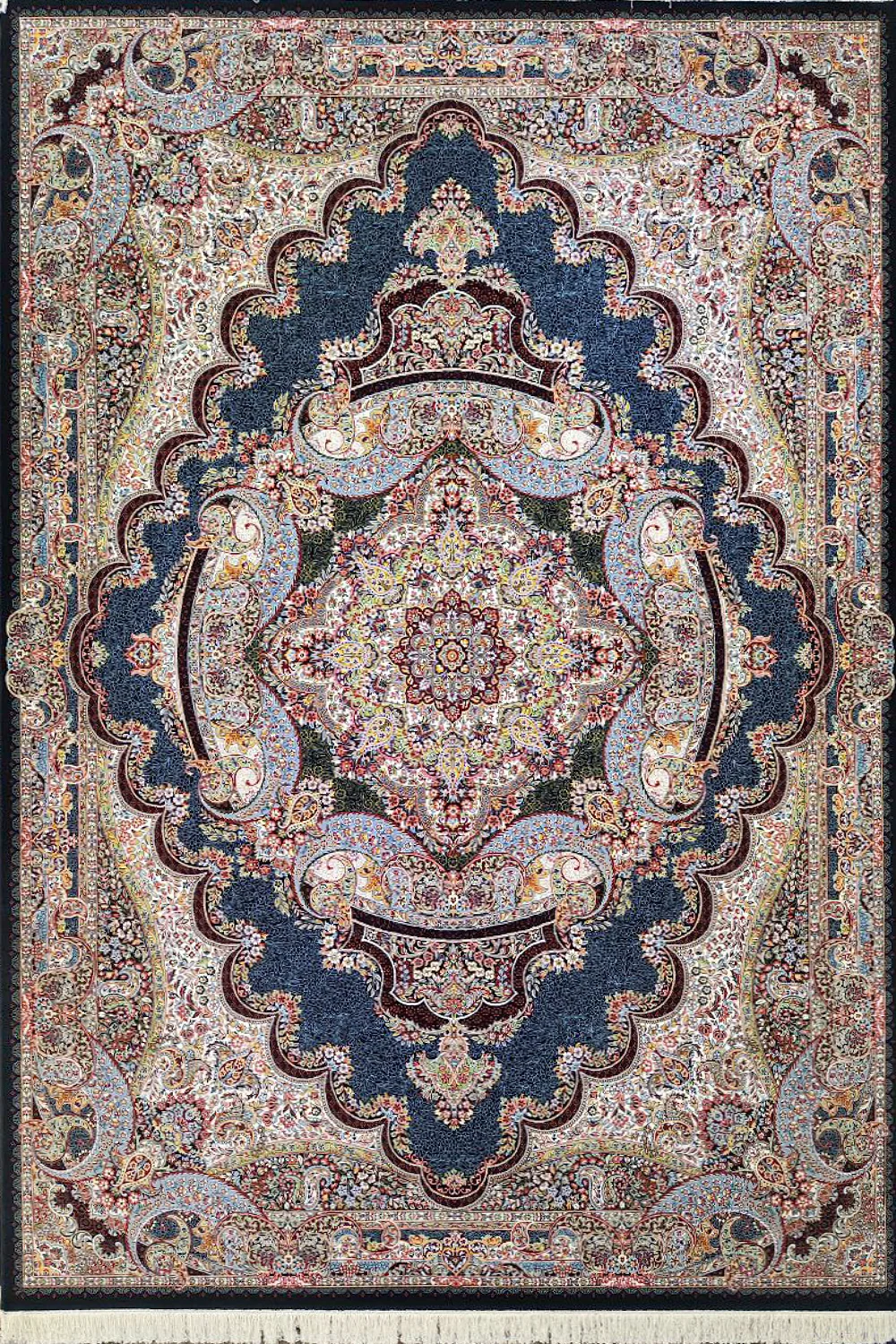 فرش ستاره کویر یزد 700 شانه کلکسیون شاهکار نوین کد N75 زمینه 2599 (غیربرجسته)