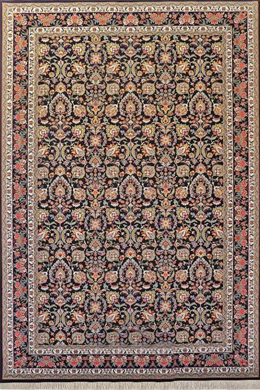 فرش ستاره کویر یزد 700 شانه کلکسیون شاهکار نوین کد N101 زمینه 2599 (غیربرجسته)