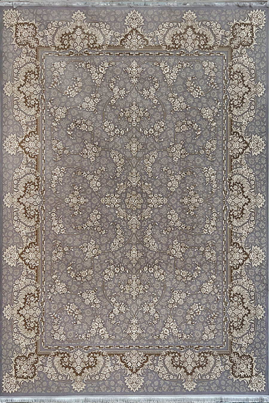 فرش باستان یزد 1200 شانه کد 26-10 زمینه فیلی (برجسته)